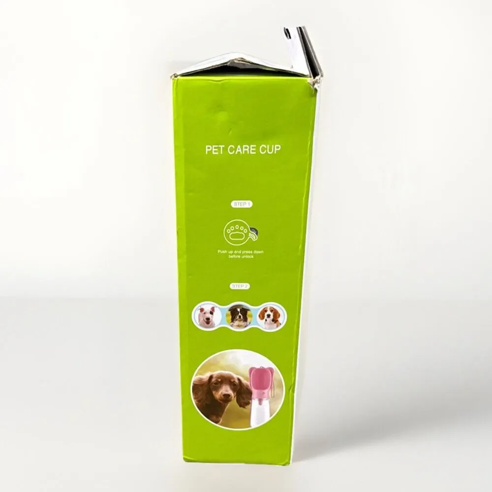 Pet Care Cup Water Bottle, Leak Proof Portable Travel Dog Water Dispenser